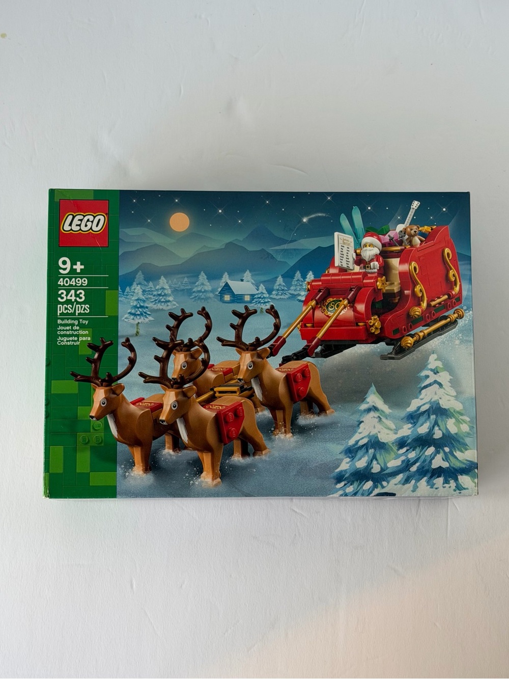 LEGO Red Santa Sleigh with Brown Reindeer 40499 Holiday Set